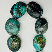 Load image into Gallery viewer, Turquoise Natural Focal Nugget Strand | 310g | 16" | Blue, Black | 12 Beads |