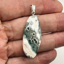 Load image into Gallery viewer, Ocean Jasper Sterling Silver Pendant | 2 1/4" Long | Pink, White, Gray |