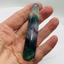 Load image into Gallery viewer, Fluorite Massage Crystal with Round Smooth End | 4x3/4"| Green, Purple| 1 Wand |