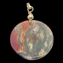 Load image into Gallery viewer, Limbcast Round 14K Gold Filled Pendant | 1.5" Long | Green Clear Orange |