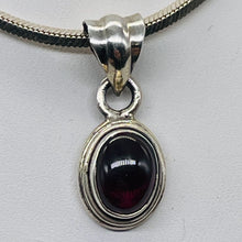 Load image into Gallery viewer, Garnet Sterling Silver Drop Pendant | 3/4" Long | Red | 1 Pendant |