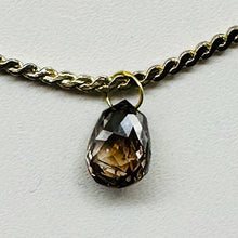 Load image into Gallery viewer, 1 Champagne Diamond 0.82cts Briolette 18K Pendant 10359C