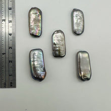 Load image into Gallery viewer, 5 Glamour Platinum FW Rectangle Coin Pearls 9935