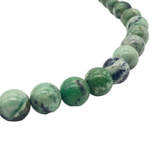 Load image into Gallery viewer, Rare Spiderweb 16 Green Turquoise 12mm Beads 8" Strand 7535HS