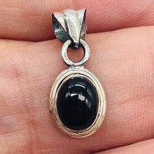 Load image into Gallery viewer, Onyx Sterling Silver Drop Pendant | 3/4" Long | Black | 1 Pendant |
