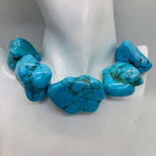 Load image into Gallery viewer, Turquoise Howlite Nugget Bead Strand 110170C