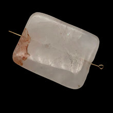 Load image into Gallery viewer, Quartz Orange and Clear Rectangular Pendant Bead | 40x30x6mm |