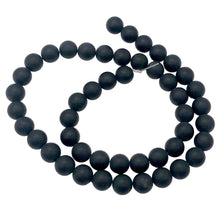 Load image into Gallery viewer, Onyx Gemstone Matte Finish Round Strand | 8mm | Black | 48 Bead(s)