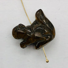 Load image into Gallery viewer, Nuts 2 Hand Carved Animal Tigereye Squirrel Beads | 22x15x10mm | Golden Brown