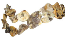 Load image into Gallery viewer, Hand Carved Big Cat Feldspar Leaf Bead Strand 109319FE