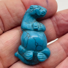 Load image into Gallery viewer, Hand-Carved Resting Otter | 1" Tall | Blue | 1 Figurine | | 1" Tall | Blue