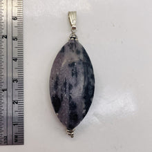 Load image into Gallery viewer, Mookaite Speckled Sterling Silver Marquise Pendant | 2 1/4" Long| Purplish Gray|