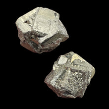 Load image into Gallery viewer, Pyrite Crystal Nugget Beads | 15x13 to 16x14mm | Silver Gold | 2 Beads |