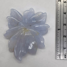 Load image into Gallery viewer, Chalcedony 38ct Hand Carved Flower Bead | 43x37x4mm | Blue | 1 Pendant Bead |