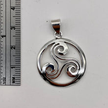 Load image into Gallery viewer, Celtic Triskelion Sterling Silver Charm | 1 1/4" Long | Silver | 1 Pendant |