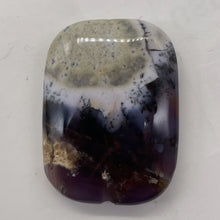 Load image into Gallery viewer, Purple Sage Plume Agate Rectangle Pendant Bead| 39x30x8mm | Purple, White | 1 |