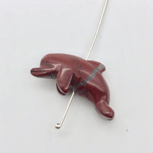 Load image into Gallery viewer, Brecciated Jasper Jumping Dolphin Animal Beads