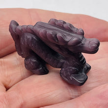 Load image into Gallery viewer, Crouching Dragon Opalized Glass Dragon Figurine