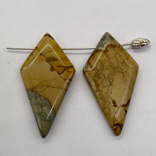 Load image into Gallery viewer, Owyhee Jasper Kite Briolette Beads | 43x23x4mm | Brown Gray | 2 Pendant Beads |