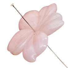 Load image into Gallery viewer, Pink Peruvian Opal Carved 19cts Flower Pendant Bead | 32x27x4mm | Pink | 1 Bead|