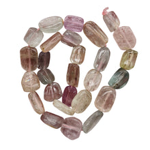 Load image into Gallery viewer, Kunzite 57G Flat Nugget Bead Strand| 20x10x5 to 12x11x5mm | Pink, Green, Clear |