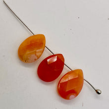 Load image into Gallery viewer, 3 Sweet 15x10x5mm Mandarin Botswana Agate Briolette Beads 007254