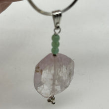 Load image into Gallery viewer, Kunzite, Chrysoprase Sterling Silver Pendant | 2 1/4" Long | Clear | 1 Pendant|