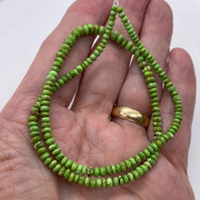 Load image into Gallery viewer, Gaspeite Hi Grade Graduated Rondelle Strand | 5 to 3mm| Green Brown | 165 Beads|
