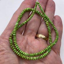 Load image into Gallery viewer, Gaspeite Hi Grade Graduated Rondelle Strand | 5 to 3mm| Green Brown | 165 Beads|