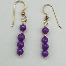 Load image into Gallery viewer, Phosphosiderite Dangle 14K Gold Filled Earrings | 1 1/2" long | Lavender |