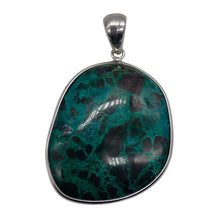 Load image into Gallery viewer, Chrysocolla Sterling Silver Oval Pendant | 2" Long | Blue, Green | 1 Pendant |