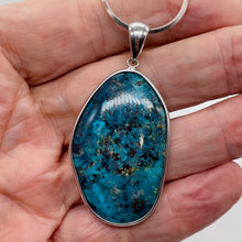 Load image into Gallery viewer, Chrysocolla Sterling Silver Oval Pendant | 4 1/4" Long | Blue, Green | 1 Pendant