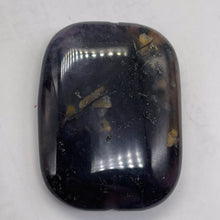 Load image into Gallery viewer, Purple Sage Plume Agate Rectangle Pendant Bead | 39x30x8mm | Midnight | 1 Bead |