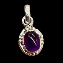 Load image into Gallery viewer, Amethyst Sterling Silver Drop Pendant | 3/4" Long | Purple | 1 Pendant |