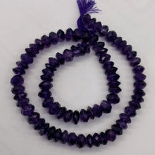 Load image into Gallery viewer, Amethyst Faceted Rondelle Bead Strand | 15" | 8x5mm | Purple | 78 Beads |
