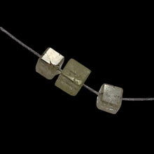 Load image into Gallery viewer, 0.58cts of 3 Natural Canary Diamond 2x2x2mm Cube Beads 8851AJ2