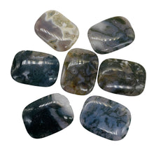 Load image into Gallery viewer, Moss Agate, Flat Rounded Rectangle Pendant Beads | 40x30x8mm| Black, White | 2 |