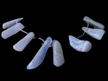 Load image into Gallery viewer, Natural Blue Chalcedony Bead Strand | 663cts | 32x15x13 to 50x16x12mm| 14 Beads|