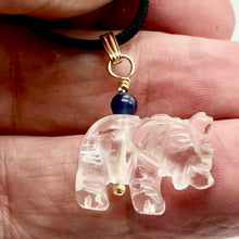 Load image into Gallery viewer, Quartz Elephant 14K Gold Pendant Necklace | Semi Precious Stone Jewelry |