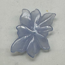 Load image into Gallery viewer, Chalcedony 28ct Hand Carved Flower Pendant Bead | 36x24x5mm | Blue | 1 Flower |