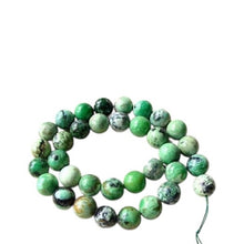 Load image into Gallery viewer, Mojito 10-11mm American Green Turquoise Round Bead 8" Strand 007416HS