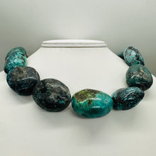 Load image into Gallery viewer, Turquoise Natural Focal Nugget Strand | 310g | 16" | Blue, Black | 12 Beads |