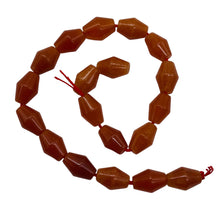 Load image into Gallery viewer, Designer Red Aventurine Artcut 10x7mm Bead Strand 102896