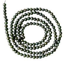 Load image into Gallery viewer, Fab 3x2mm Forest Green Freshwater Pearl Strand 108839