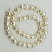 Load image into Gallery viewer, Heavenly Cream White Fresh Water Pearl Strand | 9.5 to 10mm | 42 Pearls |
