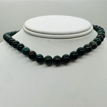 Load image into Gallery viewer, Bloodstone, Heliotrope Round Bead Strand | 8mm | Green, Red | 47 Beads |