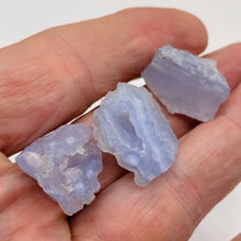Load image into Gallery viewer, Blue Chalcedony 17g Druzy Nugget Beads | 25x20x16 to 18x17x15mm | Blue| 3 Beads|