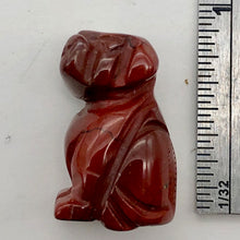 Load image into Gallery viewer, Faithful 2 Brecciated Jasper Hand Carved Dog Beads | 22x15x15mm | Red
