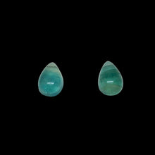 Load image into Gallery viewer, Rare 2 Seafoam Fluorite Pear Briolette Beads 9989