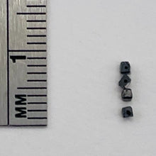 Load image into Gallery viewer, Natural Black Diamond Faceted Cube Beads | 1x1x1mm | 0.12tcw | 4 Beads |